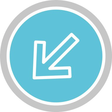 Sol Oktan Aşağı 2 Renk Simgesi Simgesi