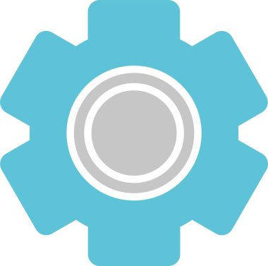 Dişliler Kabartması İki Renk Simgesi