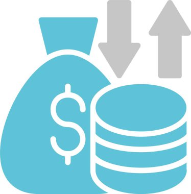 Gelir Kabartması İki Renk Simgesi