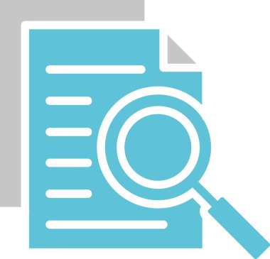 Araştırma Kabartması İki Renk Simgesi