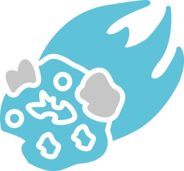 Meteorit Kabartması İki Renk Simgesi