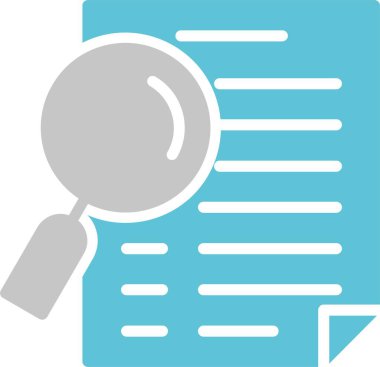 Araştırma Kabartması İki Renk Simgesi