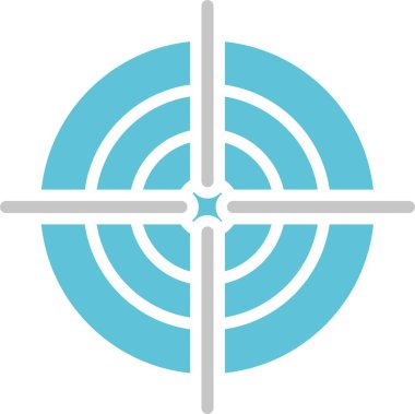 Hedef Glyph İki Renk Simgesi