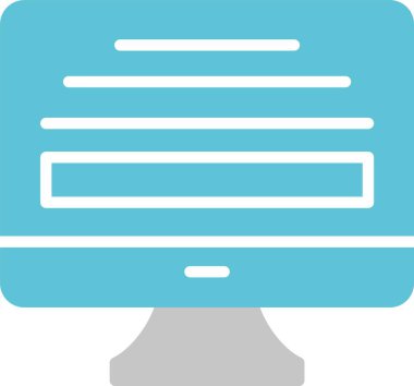 Bilgisayar Kabartması İki Renk Simgesi