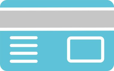 Kredi kartı kabartması İki Renk Simgesi