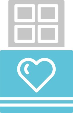 Çikolata Kabartması İki Renk Simgesi