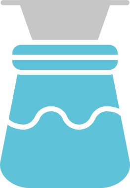 Kahve Filtresi Kabartması İki Renk Simgesi