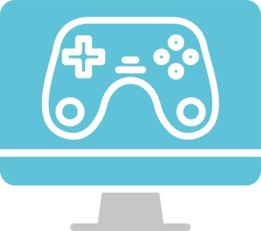 Çevrimiçi Oyun Kabartması İki Renk Simgesi