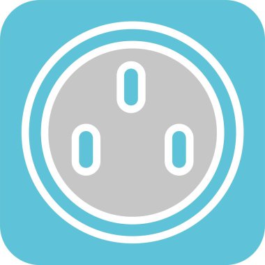 Soket Kabartması İki Renk Simgesi