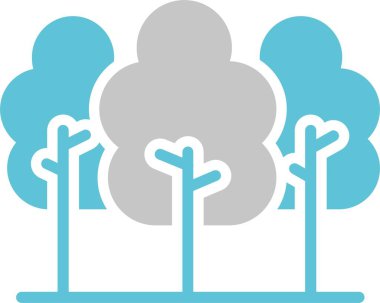 Orman Kabartması İki Renk Simgesi