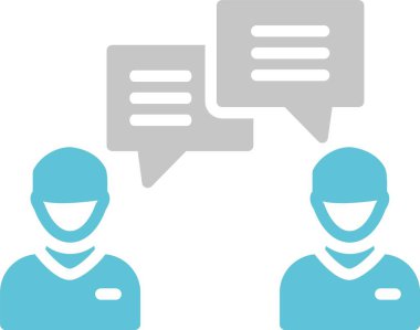 Grup Sohbeti İki Renk Simgesi Simgesi