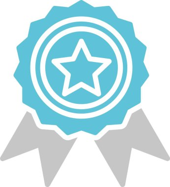 Kaliteli Rozet Sembolü İki Renk Simgesi