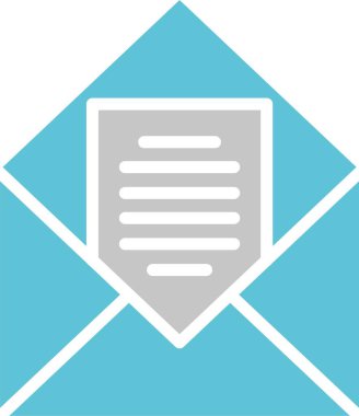 E- posta Glyph İki Renk Simgesi