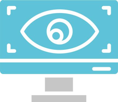 Göz Kabartması İki Renk Simgesi