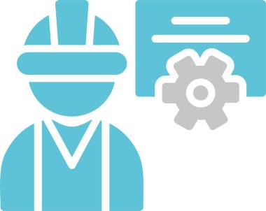 Bakım Kabartması İki Renk Simgesi