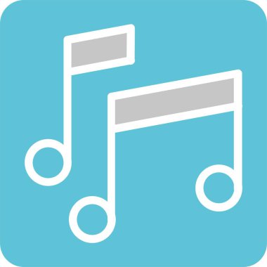 Müzik Oyunu Kabartması İki Renk Simgesi