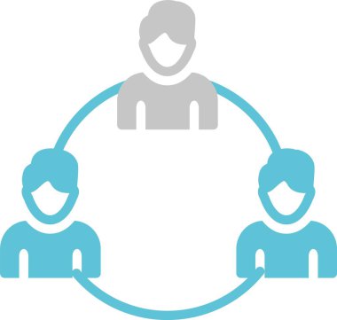 Ağ Kabartması İki Renk Simgesi