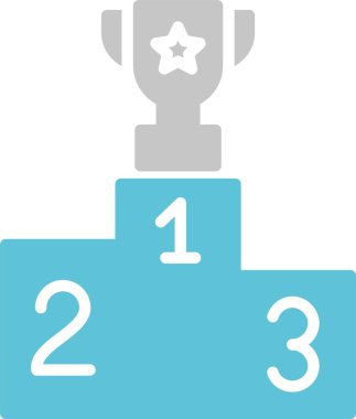 Podyum Kabartma İki Renk Simgesi