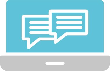 Chat Glyph İki Renk Simgesi