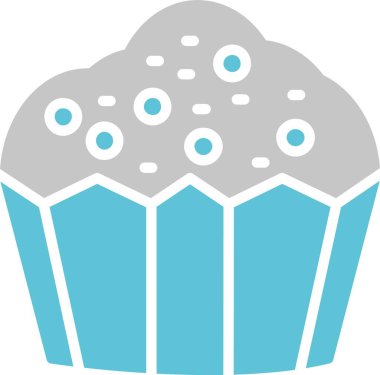 Cupcake Glyph İki Renk Simgesi