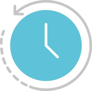 Zamanda Dönüş 2 Renk Simgesi Simgesi