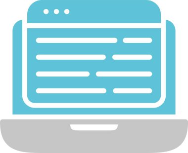 Laptop Glyph İki Renk Simgesi