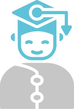 Öğrenci Kabartması İki Renk Simgesi