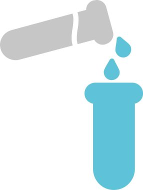 Test Tüpü Kabartması İki Renk Simgesi