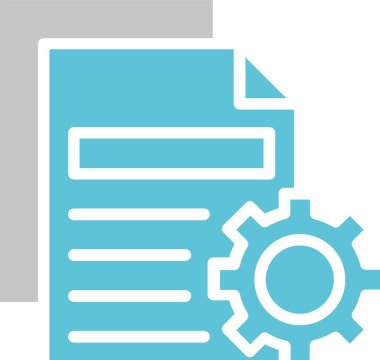 İçerik Yönetimi Kabartması İki Renk Simgesi