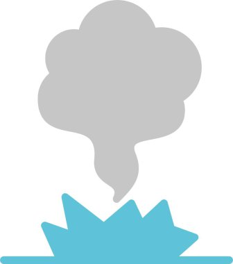 Patlama Sembolü İki Renk Simgesi