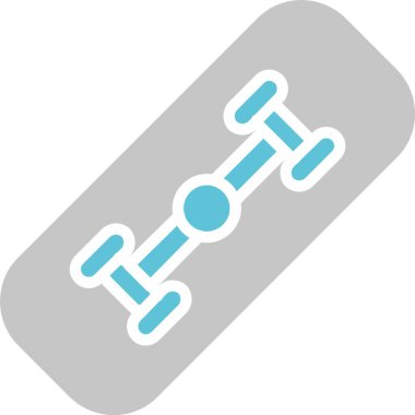 Kaykay Kabartması İki Renk Simgesi