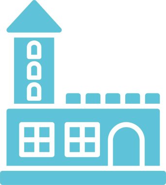 Kale Sembolü İki Renk Simgesi