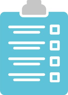 İşaretleme Listesi Kabartma İki Renk Simgesi