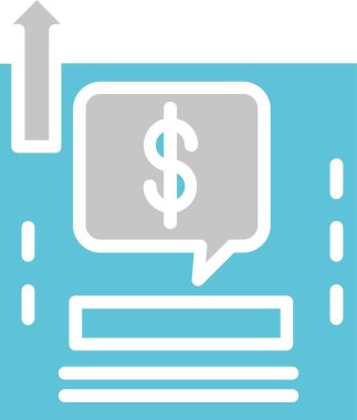 Gelir Kabartması İki Renk Simgesi