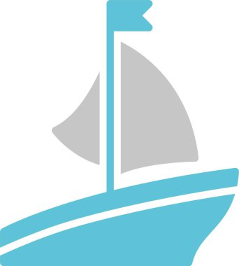 Gemi Sembolü İki Renk Simgesi