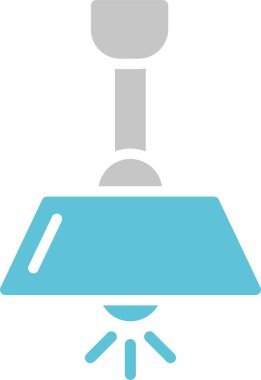 Tavan Lambası Kabartması İki Renk Simgesi