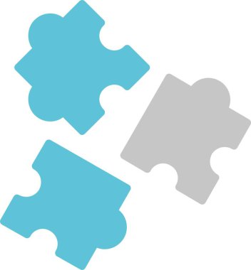 Bulmaca Kabartması İki Renk Simgesi