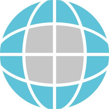 Dünya Kabartma İki Renk Simgesi