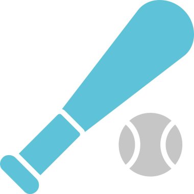 Beyzbol Kabartması İki Renk Simgesi