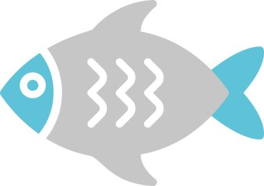 Balık Kabartması İki Renk Simgesi