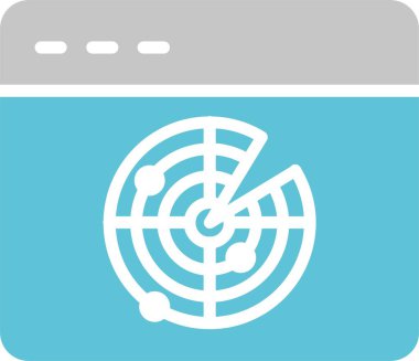 Radar Kabartması İki Renk Simgesi