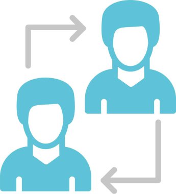 İlişki Kabartması İki Renk Simgesi