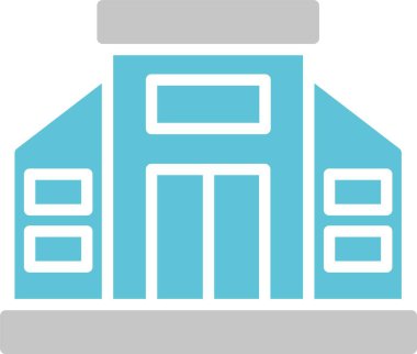 Okul Sembolü İki Renk Simgesi