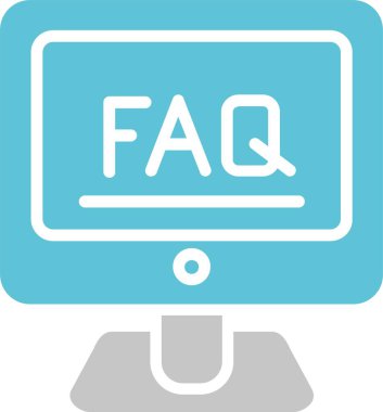 Faq Kabartma İki Renk Simgesi