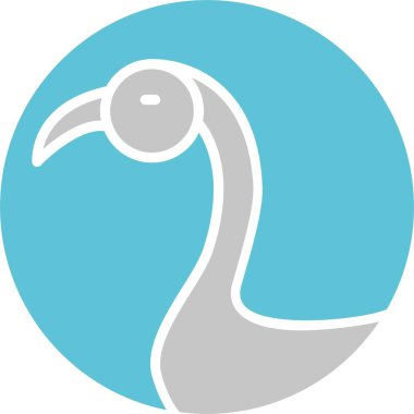 Flamimgo Kabartma İki Renk Simgesi