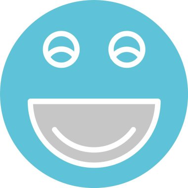 Mutlu Glyph İki Renk Simgesi