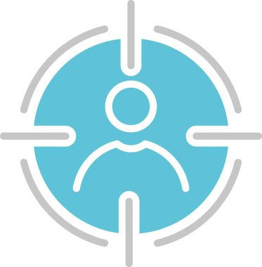 Amaçlı Vektör Kabartması İki Renk Simgesi