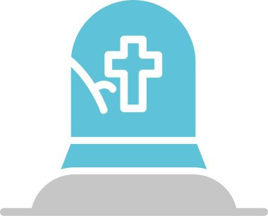 Tombstone Sembolü İki Renk Simgesi