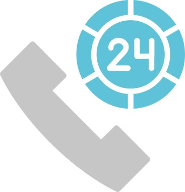 Telefon Çağrısı Glyph İki Renk Simgesi