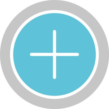 Artı İşaret Sembolü İki Renk Simgesi